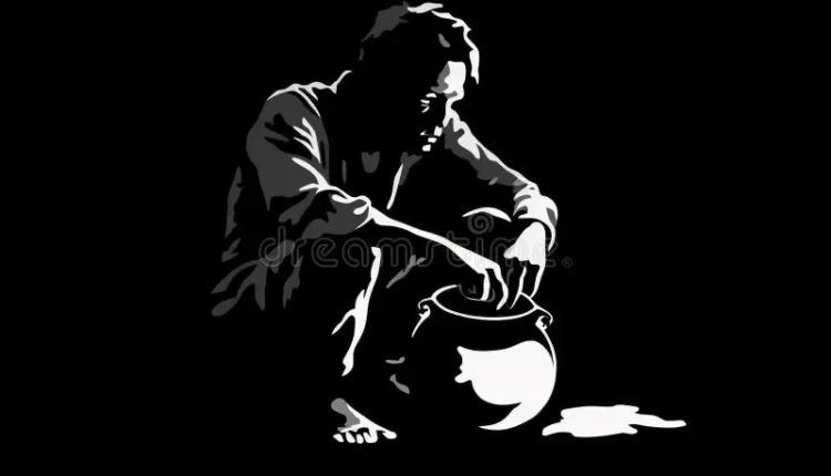 imagen en negro hambre