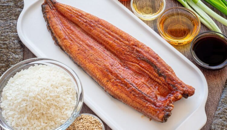 ingredientes-del-unadon-anguila-a-la-parrilla-con-arroz