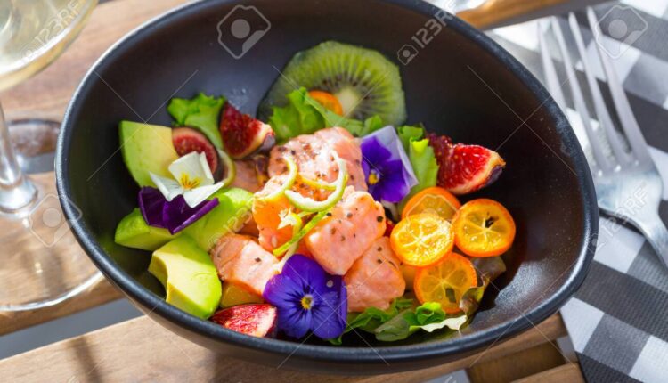 Seafood ceviche with red fish