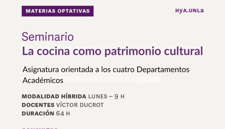 La cocina como patrimonio cultural